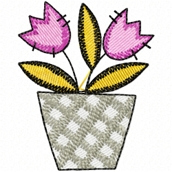 Vase For Flowers Embroidery Design 2 Vase For Flowers Embroidery Design 2